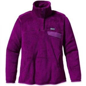 Patagonia Re-Tool Fleece Quarter Snap Pullover Sweatshirt in Purple